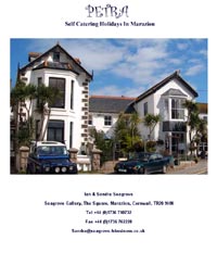 Brochure for Petra self catering accommodation in Marazion.